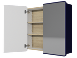 Sutherland House Collection Mirror Cabinet 750mm x 720mm high Double Door Gold Collection (SHC-SC-750-D-G)