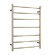 Thermorail Straight/Round 600x800x122mm 80Watts 7 Bars - Brushed Nickel