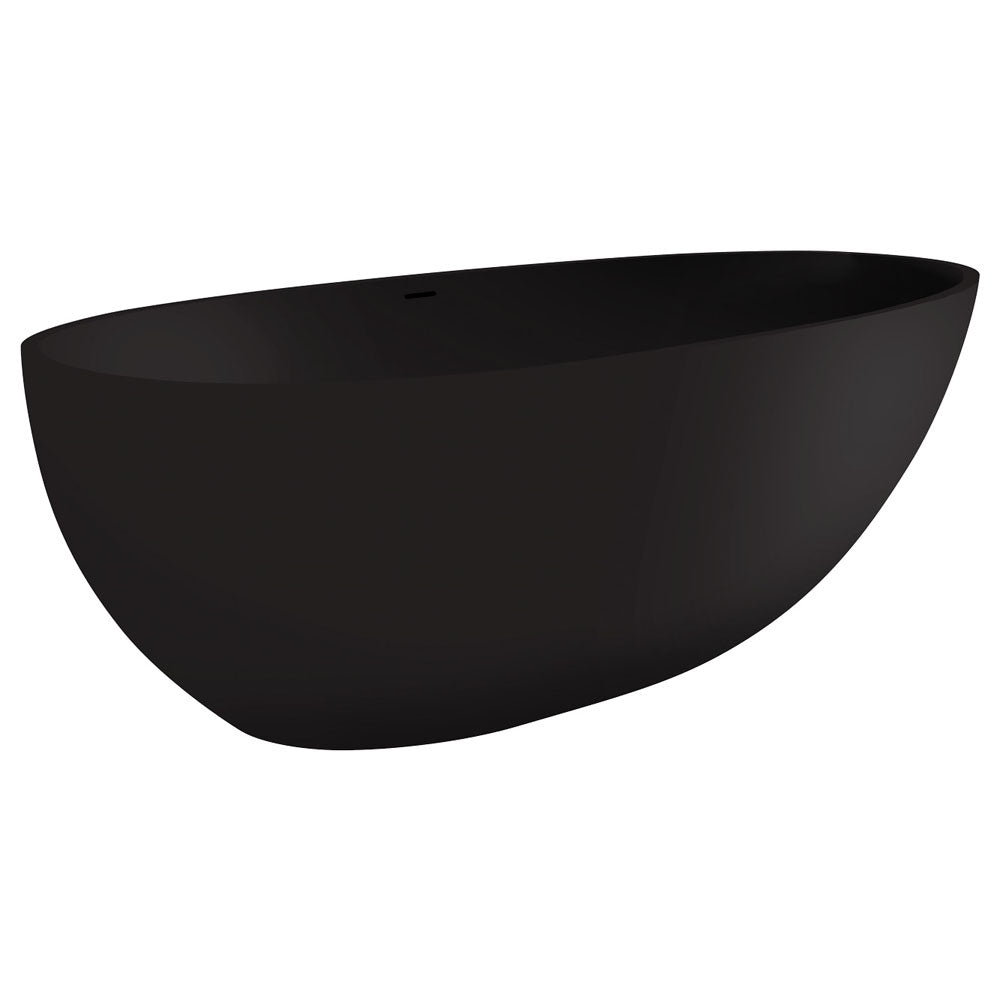 Bahama Solid Surface Bath, Matt Black, 1700mm