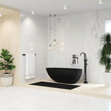 Bahama Solid Surface Bath, Matt Black, 1700mm