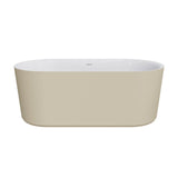 Empire Slim Freestanding Solid Surface Bath, 1700mm, Matt Khaki