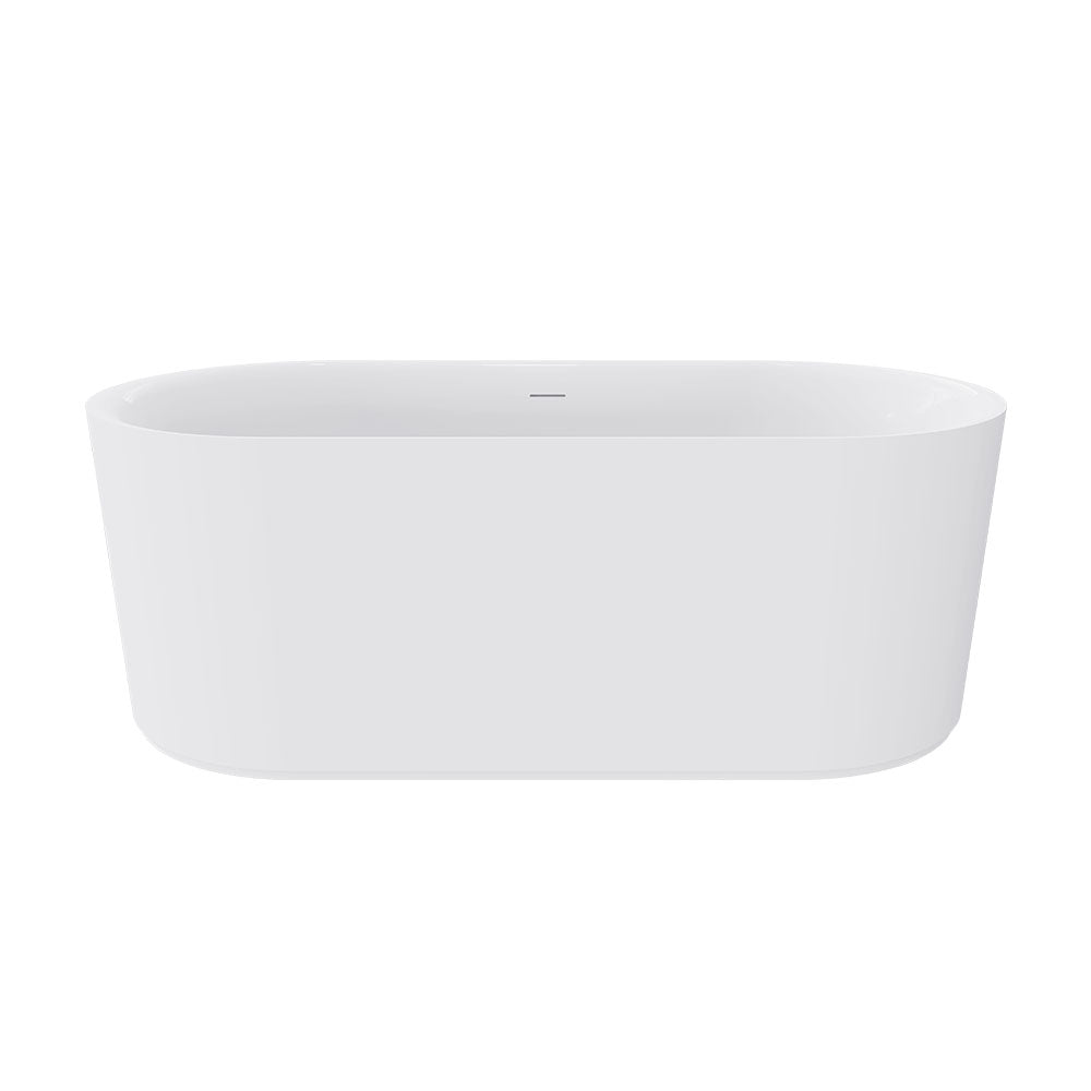 Empire Slim Freestanding Solid Surface Bath, 1500mm, Matt White