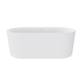 Empire Slim Freestanding Solid Surface Bath, 1500mm, Matt White