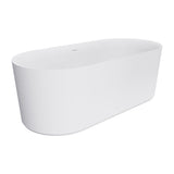 Empire Slim Freestanding Solid Surface Bath, 1500mm, Matt White