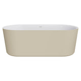 Empire Slim Freestanding Solid Surface Bath, 1700mm, Matt Khaki