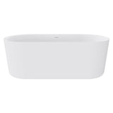 Empire Slim Freestanding Solid Surface Bath, 1500mm, Matt White