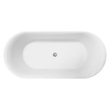 Empire Slim Freestanding Solid Surface Bath, 1500mm, Matt White