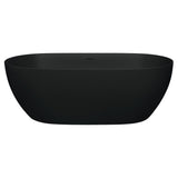 Luciana Solid Surface Bath, Matt Black, 1690mm