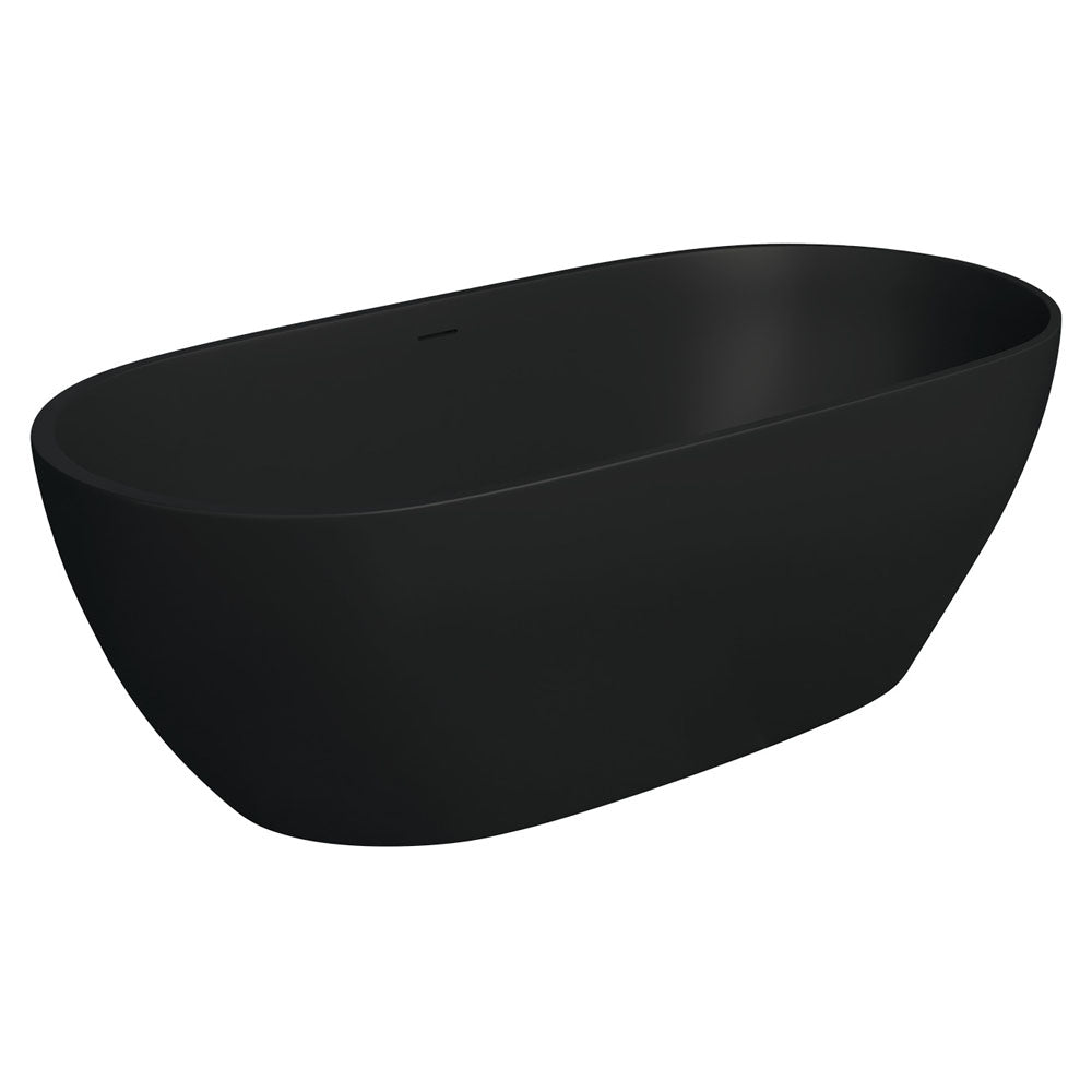 Luciana Solid Surface Bath, Matt Black, 1690mm