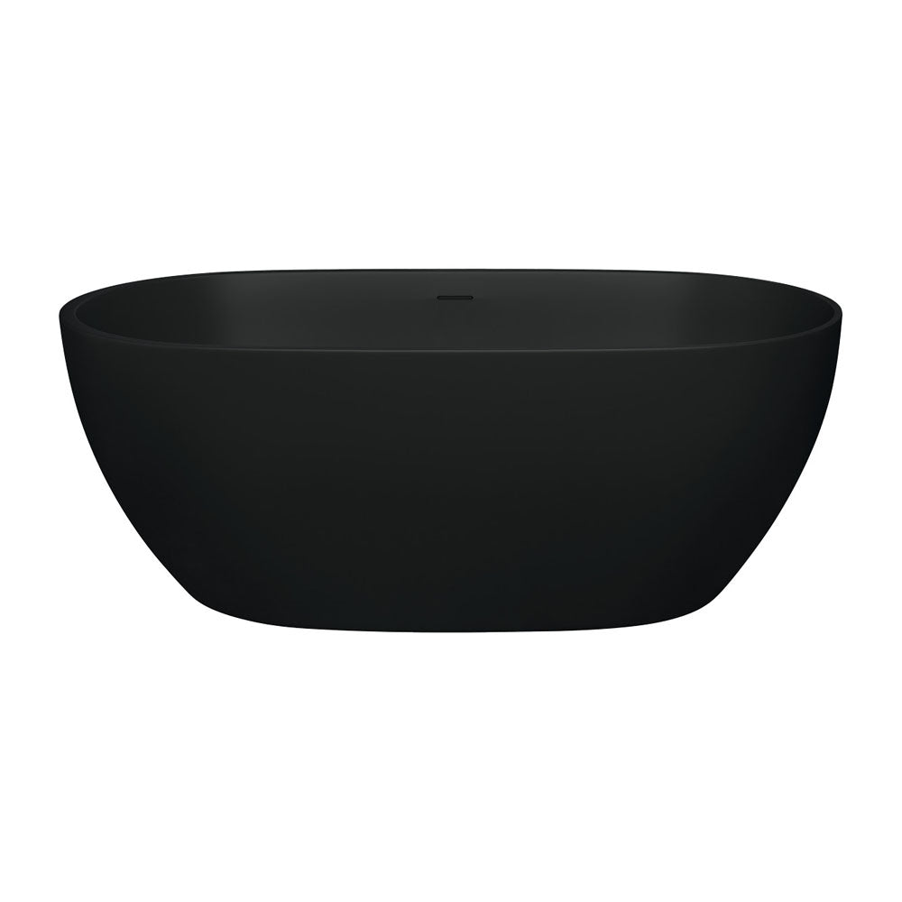 Luciana Solid Surface Bath, Matt Black, 1500mm