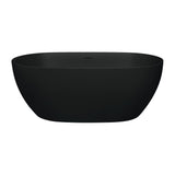 Luciana Solid Surface Bath, Matt Black, 1500mm