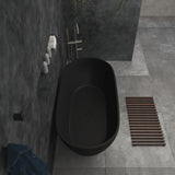 Luciana Solid Surface Bath, Matt Black, 1500mm