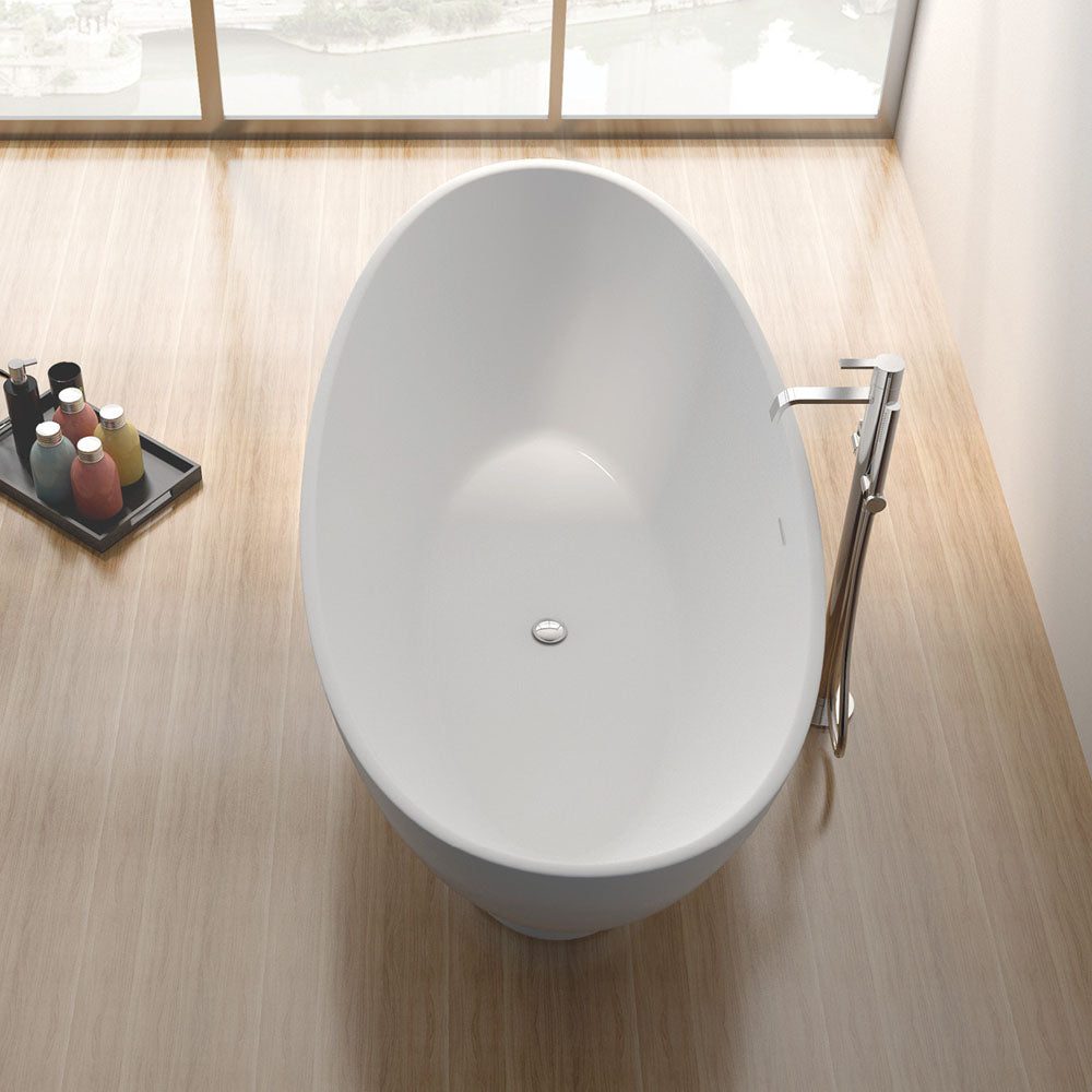 Antonia Solid Surface Bath, Matt white