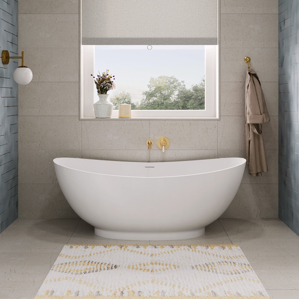 Antonia Solid Surface Bath, Matt white