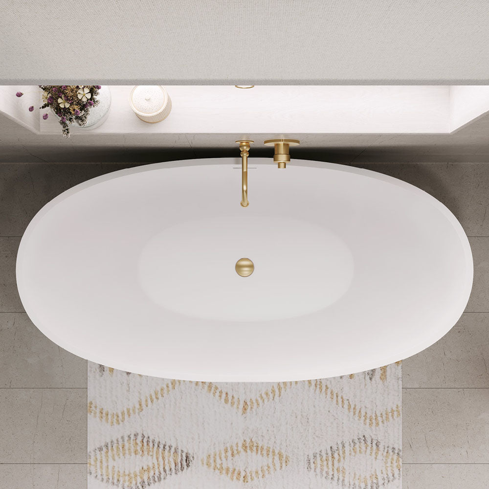 Antonia Solid Surface Bath, Matt white