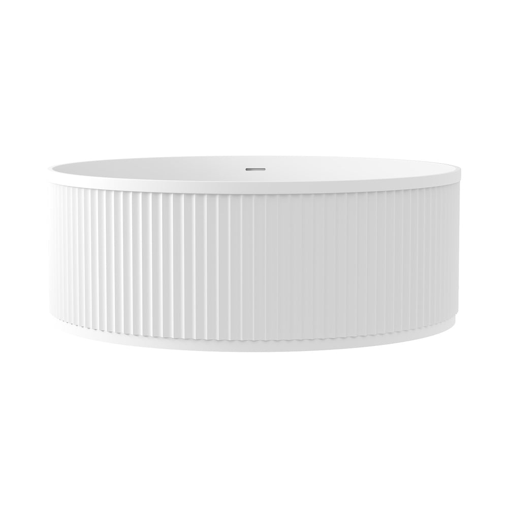 Minka Solid Surface Round Bath, 1500mm, Matt White