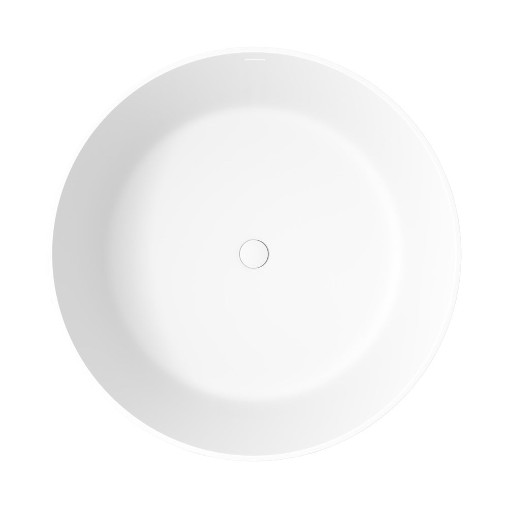 Minka Solid Surface Round Bath, 1500mm, Matt White
