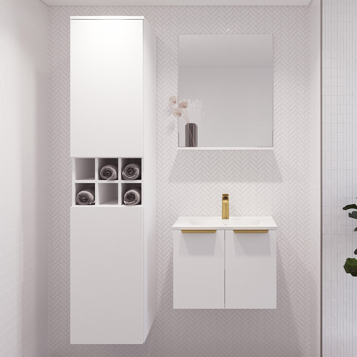St Clair Tallboy 400mm Wall Hung Gold Collection