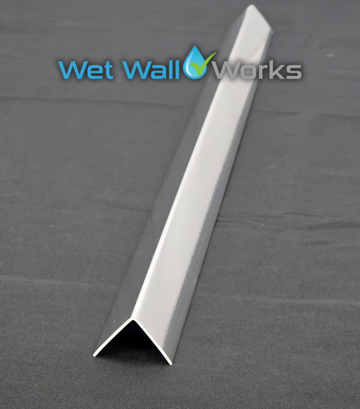 External Square Corner Trim - Chrome - for Wet Wall Panels - 2400mm (h)
