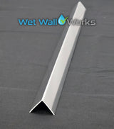 External Square Corner Trim - Chrome - for Wet Wall Panels - 2400mm (h)