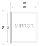 Miami Classic Mirror 600mm