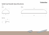 Solid Lip 50mm Chrome Handle