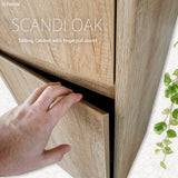 Edge Scandi Oak Tallboy On Kickboard