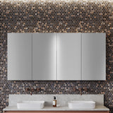 Tennessee Mirror Cabinet 1500mm Four Door Gold Collection (TEN-SC-1500-4-G)