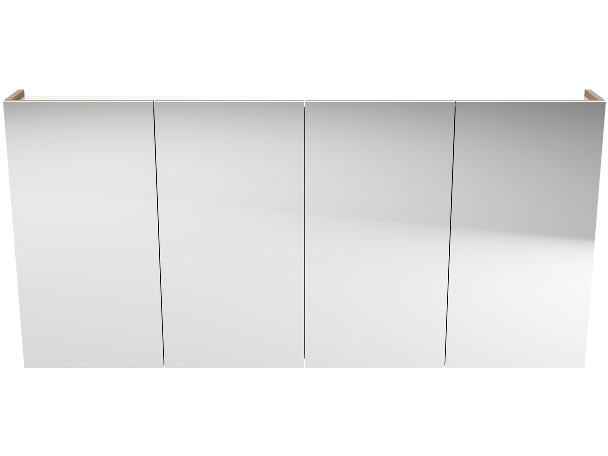 Tennessee Mirror Cabinet 1500mm Four Door Platinum Collection (TEN-SC-1500-4-P)