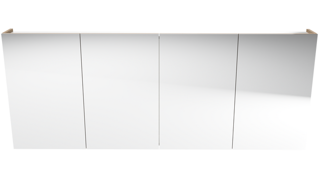 Tennessee Mirror Cabinet 1800mm Four Door Platinum Collection (TEN-SC-1800-4-P)