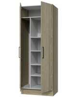 Modular Laundry Cabinet 800mm Tall Broom Unit 2 Doors With Divider (TLL-LC-800-BR)