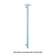 Thermorail Straight/Round 12Volt Vertical Bar 900x142x100mm 26Watts With Optional Hook - Horizon Blue
