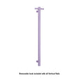 Thermorail Straight/Round 12Volt Vertical Bar 900x142x100mm 26Watts With Optional Hook - Lilac Satin