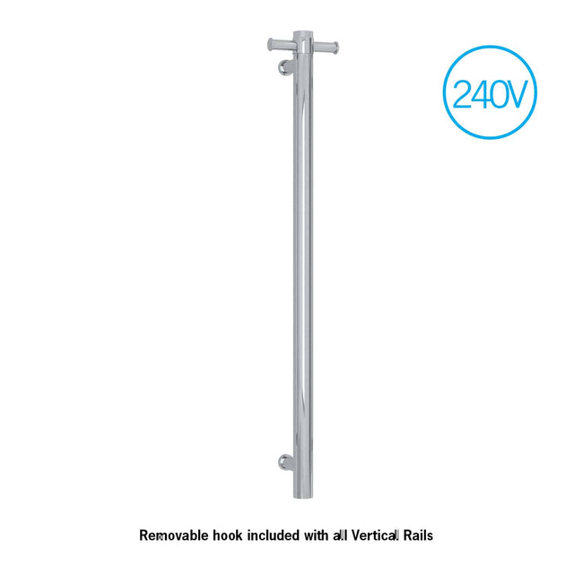 Thermorail Straight/Round 240Volt Vertical Bar 900x142x100mm 20Watt With Optional Hook
