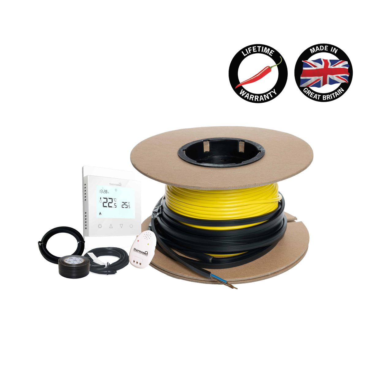 Thermowire Undertile Heating Cable - 5.5-6.9m² 66lm 900Watts Kit Including 5220A Thermostat