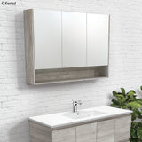 750 Mirror Cabinet with Display Shelf, Satin Black