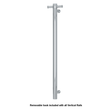 Thermorail Straight/Round Non-Heated Vertical Bar 900x142x100mm With Optional Hook