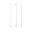 Thermorail Straight/Round 12Volt Vertical Bar 900x142x100mm 26Watts With Optional Hook - Matt White