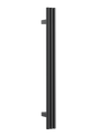 Thermorail Round/Triple Tube 12Volt Vertical Bar 900x75x100mm 39Watts - Matt Black