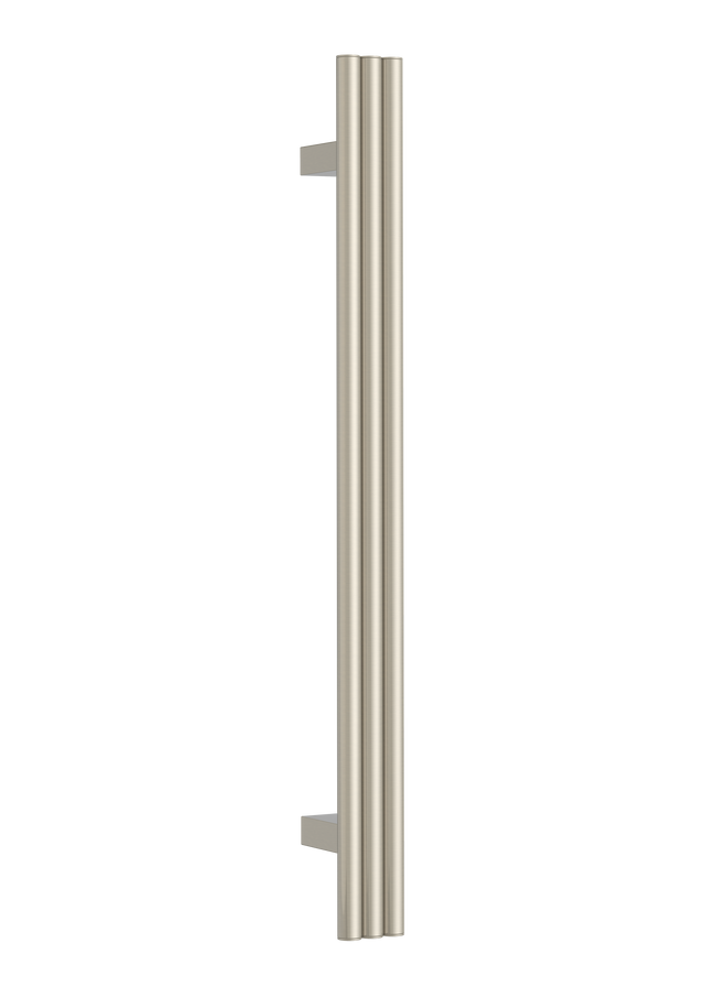 Thermorail Round/Triple Tube 12Volt Vertical Bar 900x75x100mm 27Watts - Brushed Nickel