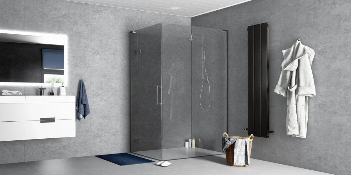 Concrete Grey (2m) Wet Wall Panel - 2000mm (h) x 1000mm (w) x 10mm (d)