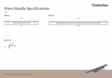 Wave 200mm Brushed Bronze Handle