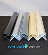 External Round Corner Trim - Grey - for Wet Wall Panels - 2400mm (h)