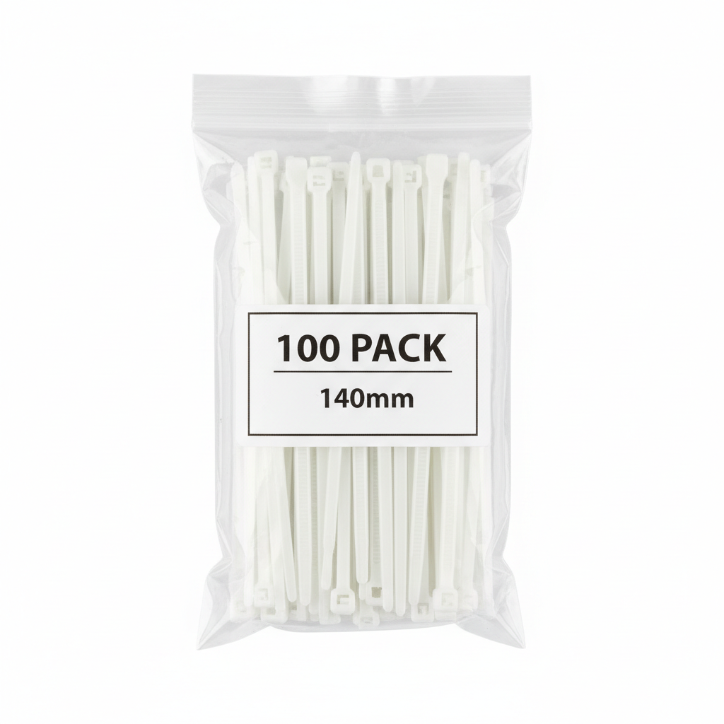 a generic packet of 100 cable ties 140mm long