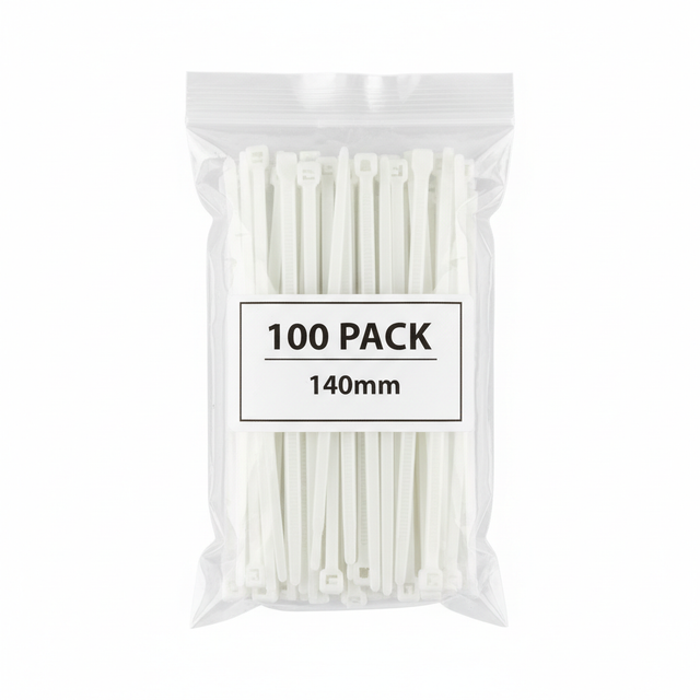 a generic packet of 100 cable ties 140mm long