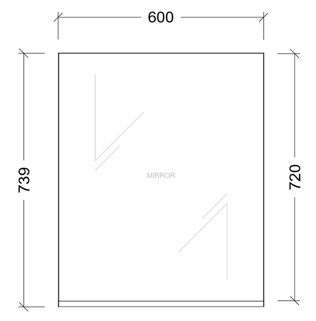 Essence Mirror 600mm