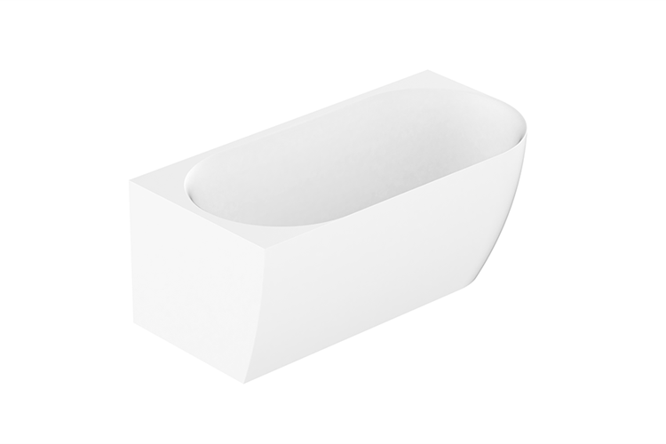 Glacier Acrylic Left Corner Bath 1500
