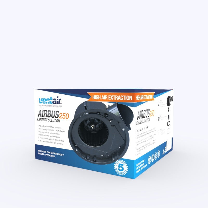 AIRBUS 250 - Premium Quality AC Side Ducted Exhaust Fan - BODY ONLY - Compatible with any Airbus 250 fascia