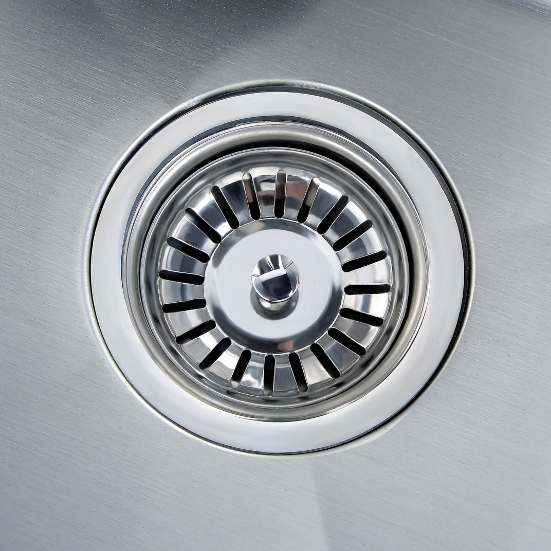Single Rectangle Bowl Stainless Steel Kitchen Sink Round Waste PKSS-750R